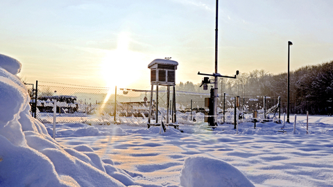 Foto einer Wetterstation von Blue Sky