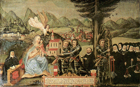 Foundation picture from 1598 owned by the parish of Traunkirchen