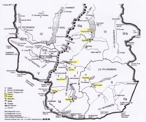 Ausschnitt Übersichtskarte nach A. Hoffmann und Franz C. Lipp (1981)