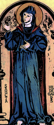 Illustration of the most famous nun Hildegard von Bingen