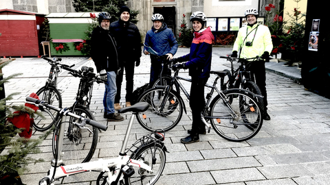 Foto einer Radfahrergruppe