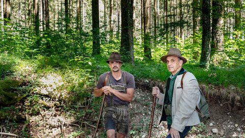 Chief forester engineer Fritz Wolf and son Christoph Wolf, photo: Monika Loeff
