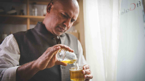 Yogesh Kumar creates fragrances that are personally and individually tailored for his customers. 